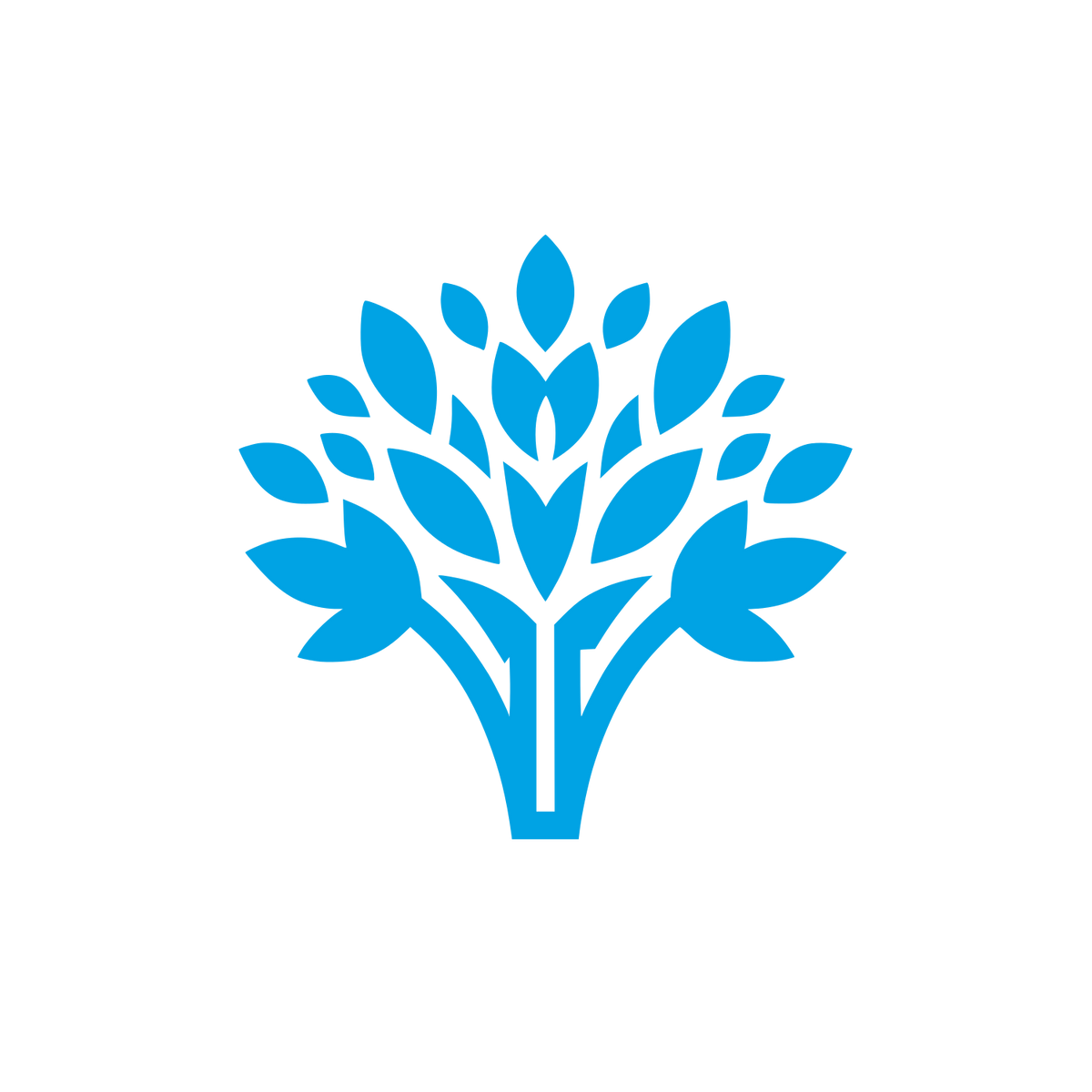 Elegant Tree Logo #00a3e4