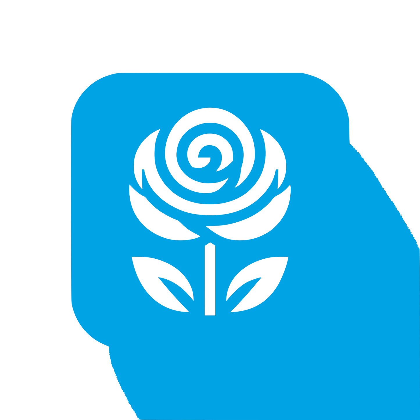 Rose Logo Design #00a3e4