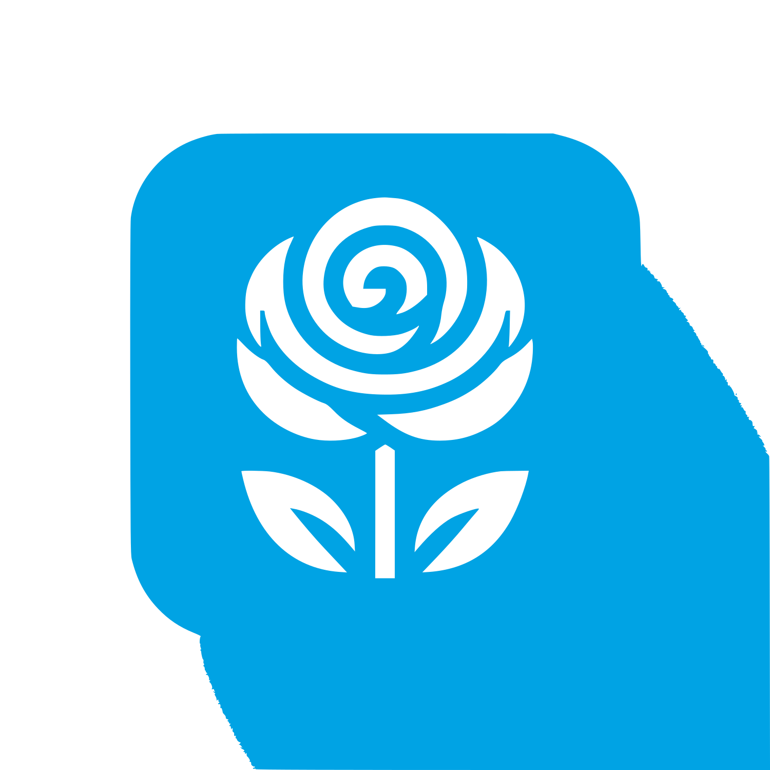 Rose Logo Design #00a3e4