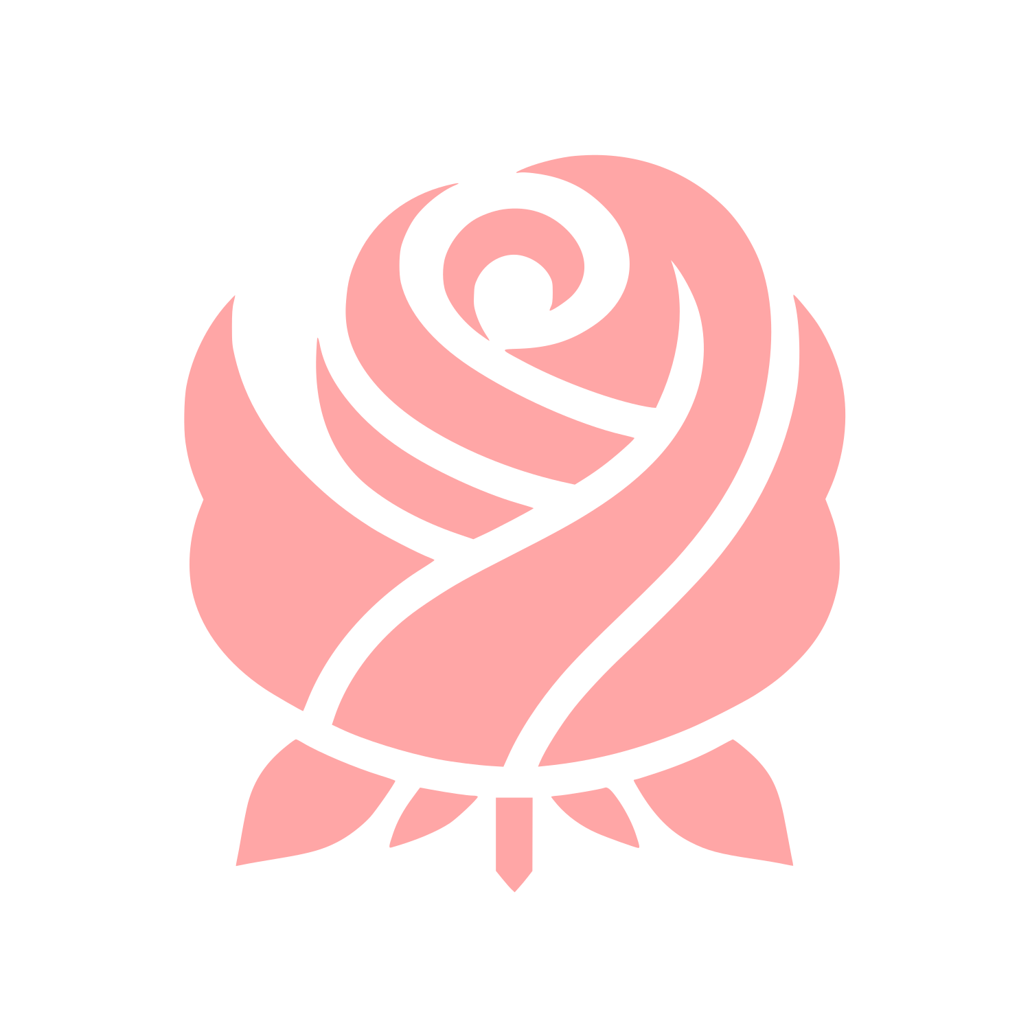 Rose Logo Design #ffa6a6