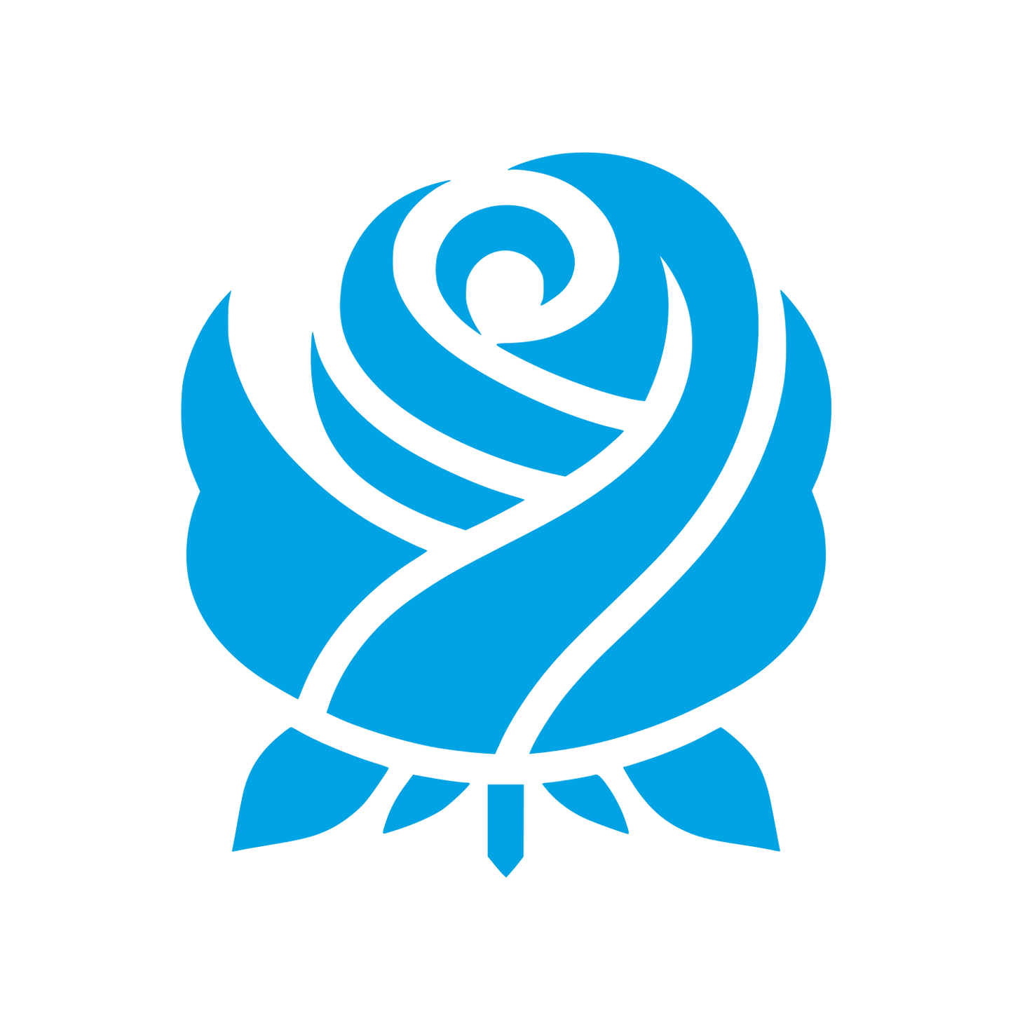 Rose Logo Design #00a3e4