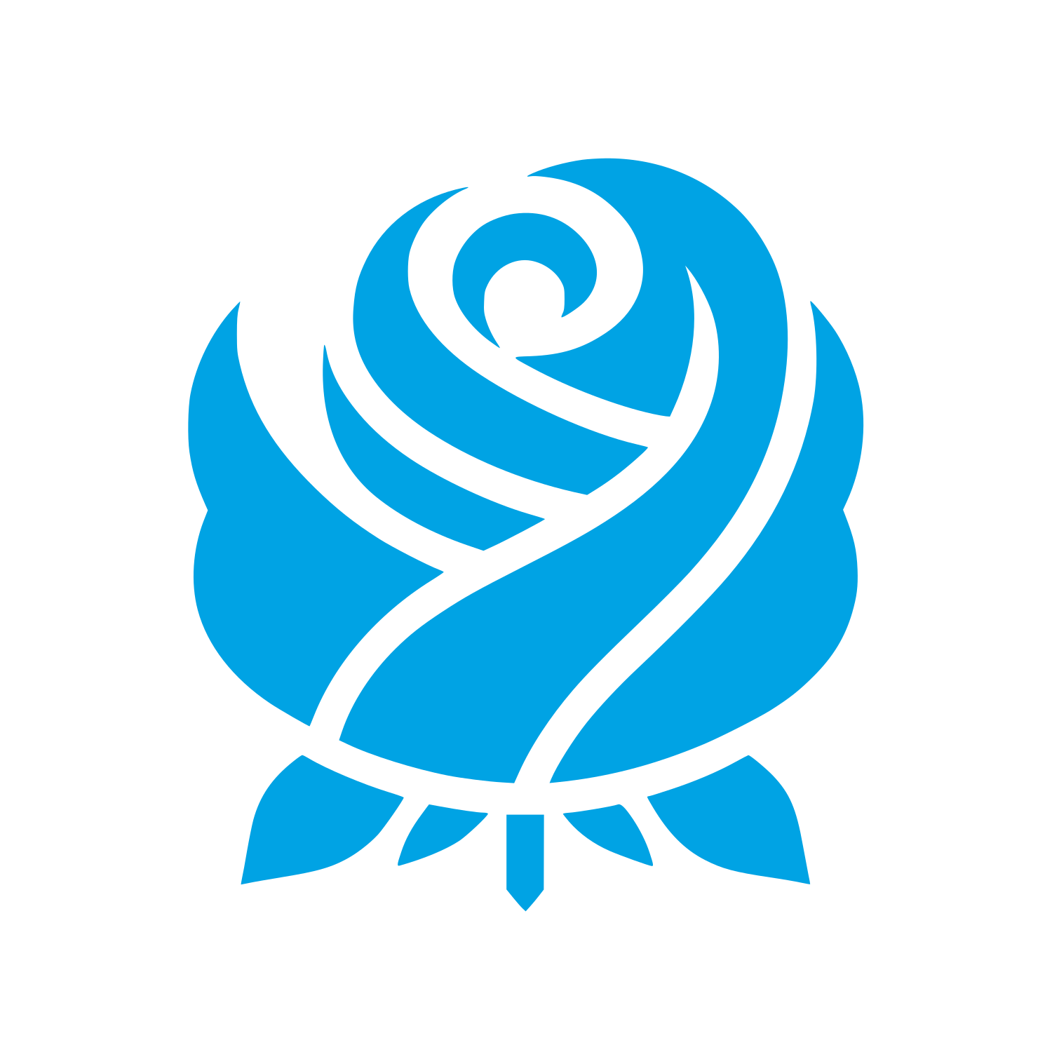 Rose Logo Design #00a3e4