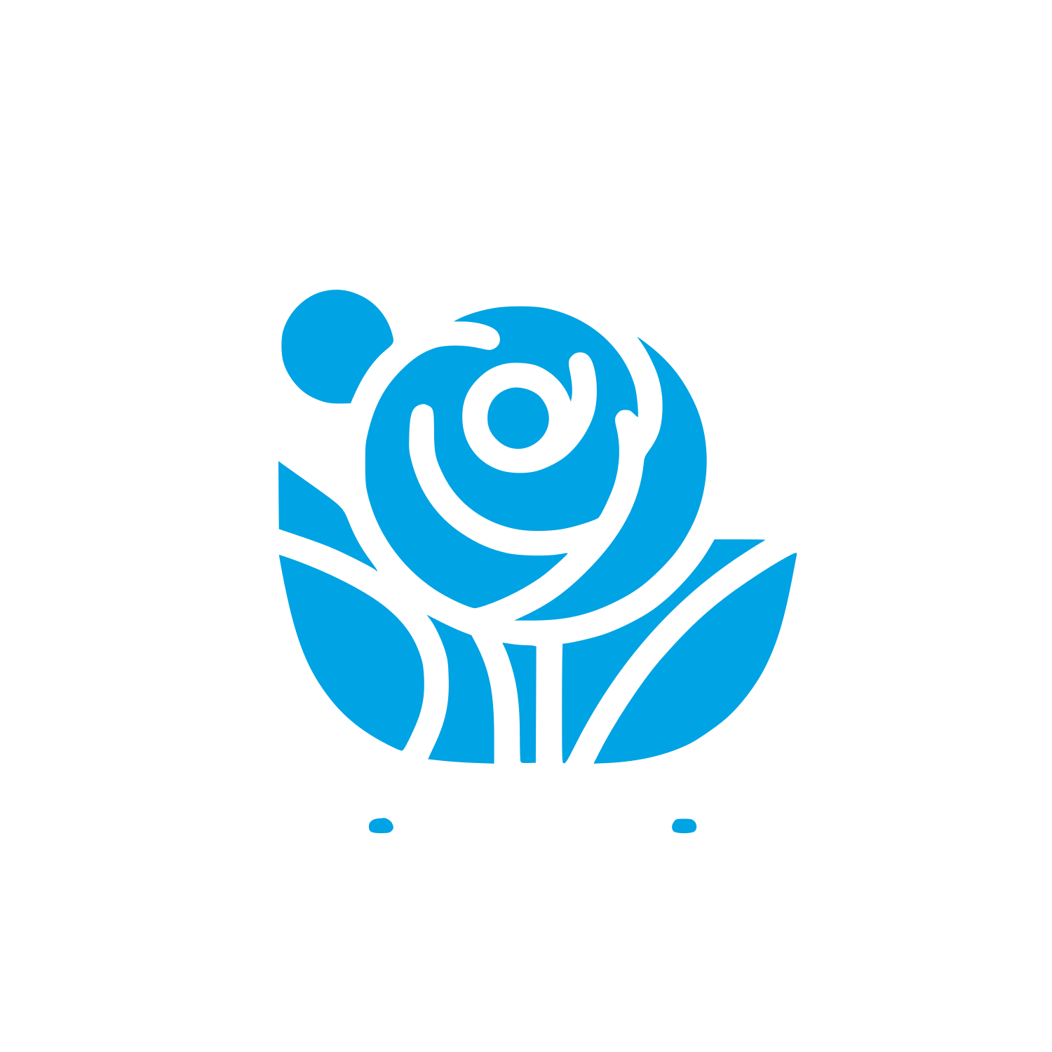 Flower Logo Design #00a3e4
