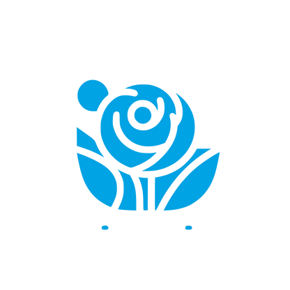 Flower Logo Design #00a3e4