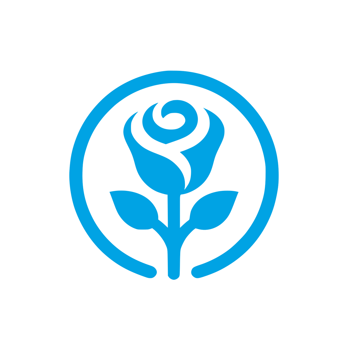 Rose Logo Design #00a3e4
