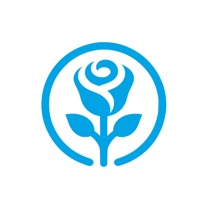 Rose Logo Design #00a3e4