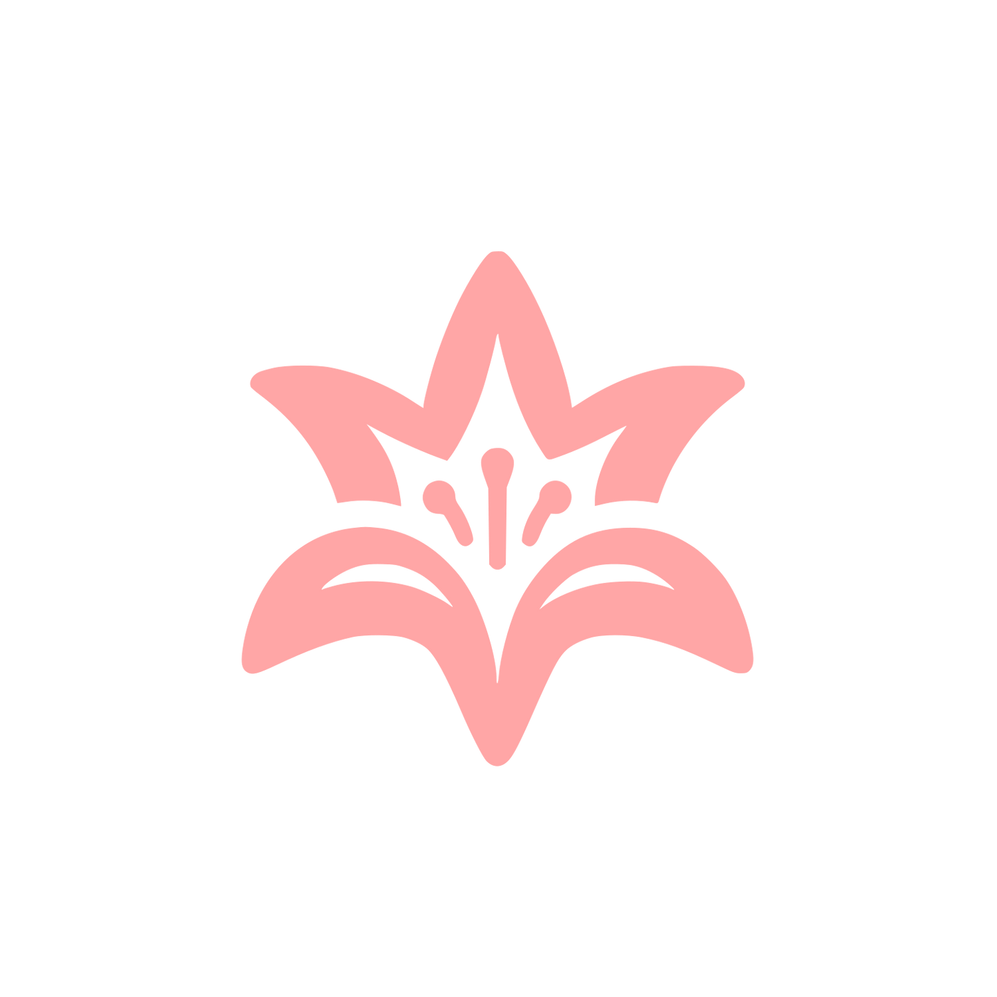 Lily Flower Logo #ffa6a6