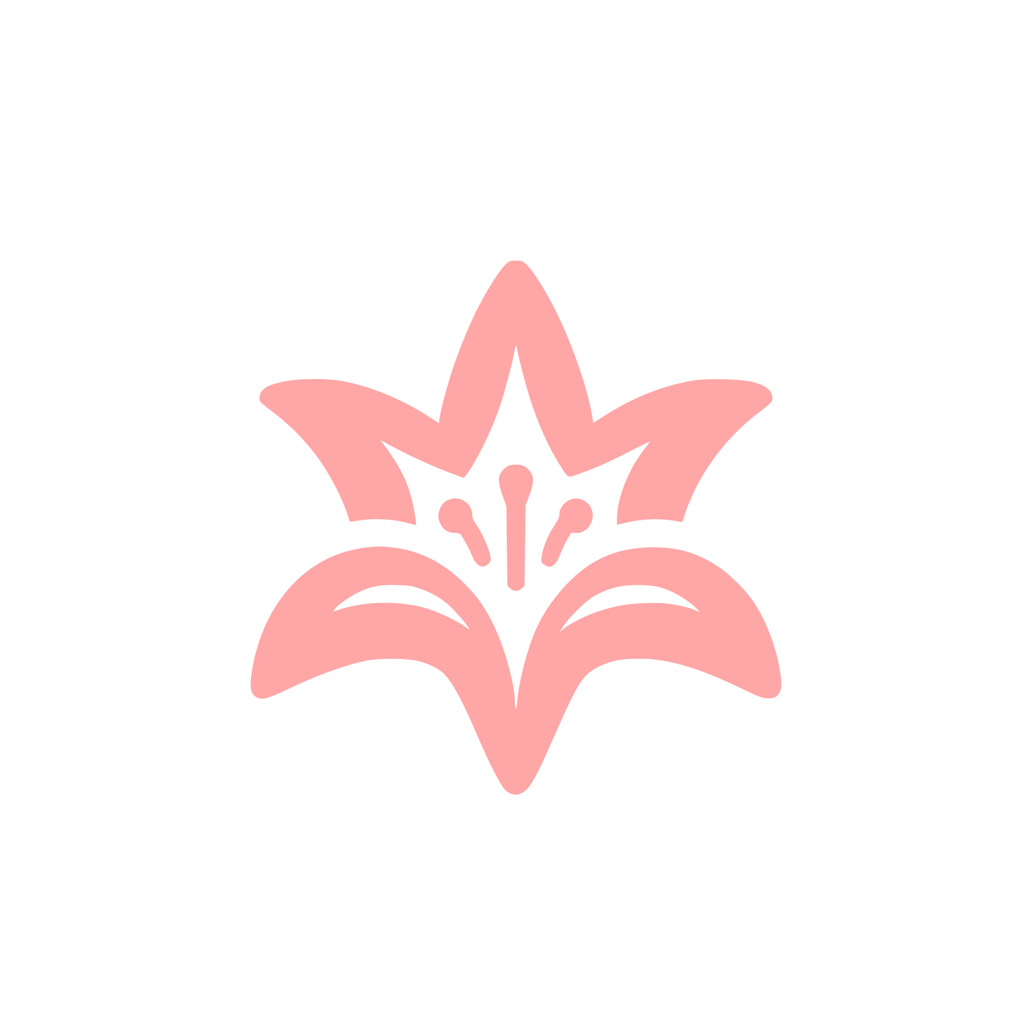 Lily Flower Logo #ffa6a6