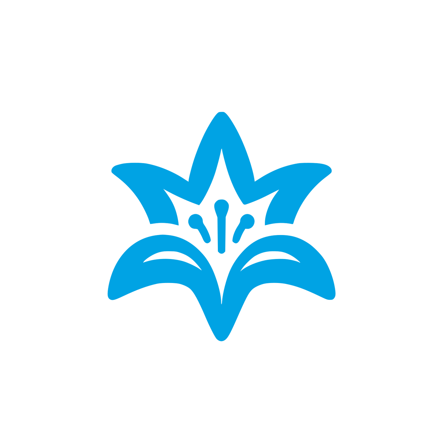 Lily Flower Logo #00a3e4