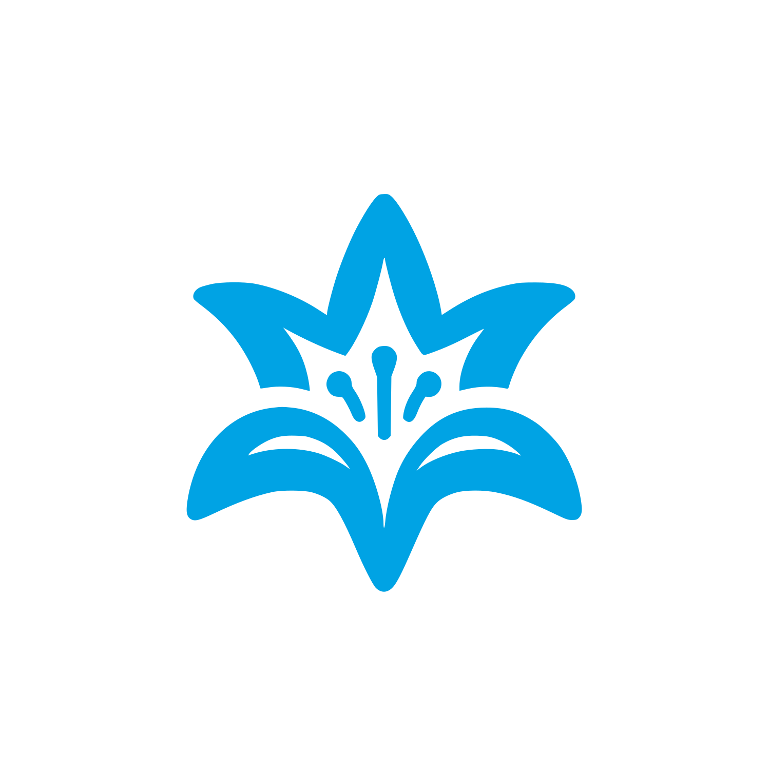 Lily Flower Logo #00a3e4