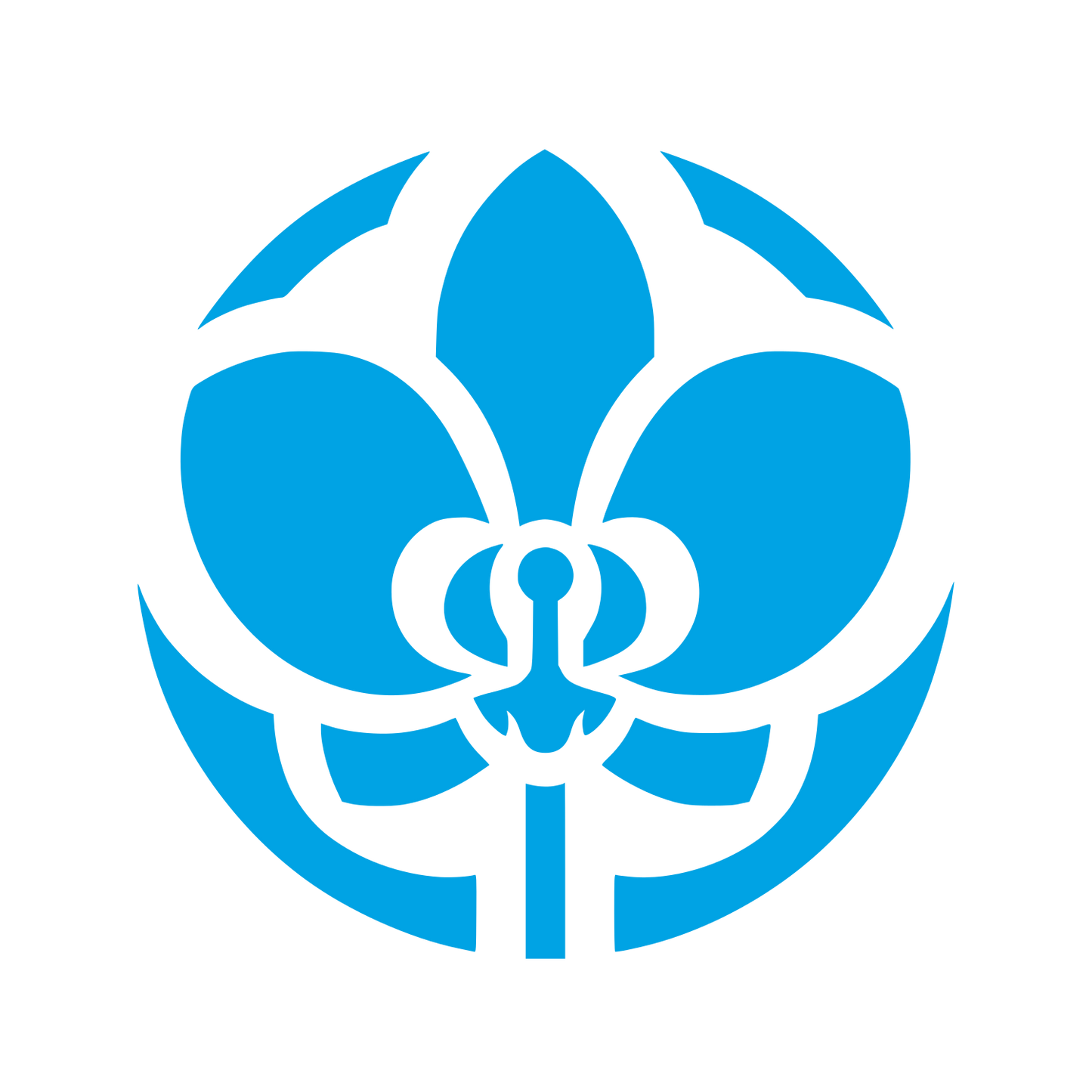 Logo of Orchid Flower #00a3e4