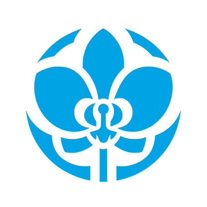 Logo of Orchid Flower #00a3e4