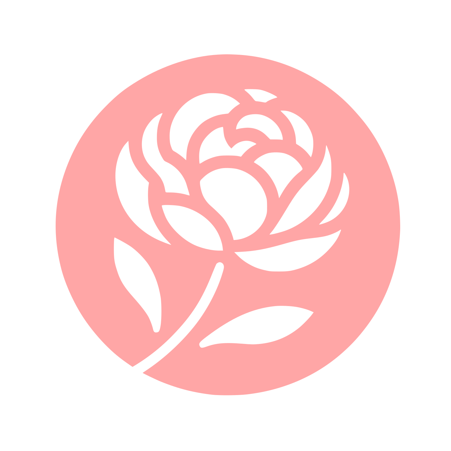 Rose Flower Logo #ffa6a6
