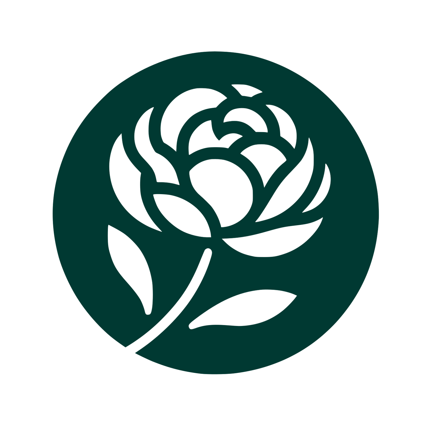 Rose Flower Logo #003932