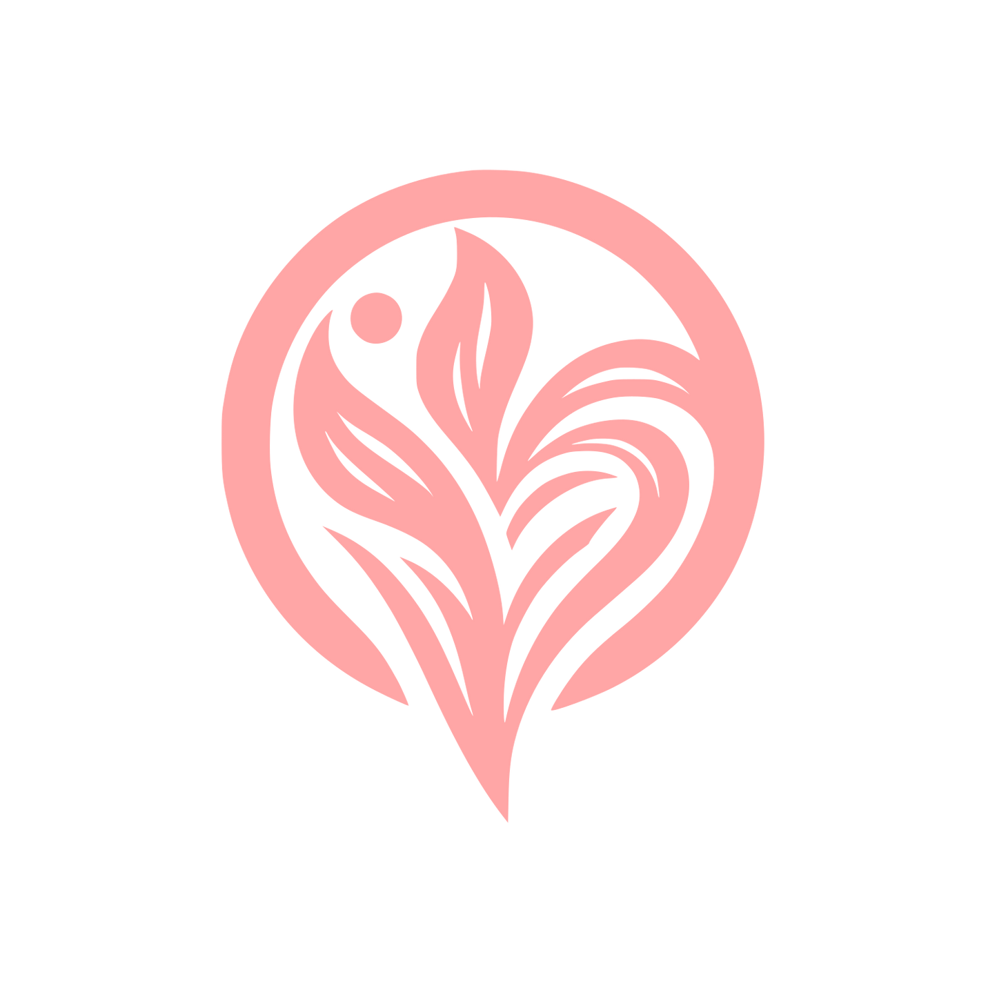 Iris Flower Logo #ffa6a6