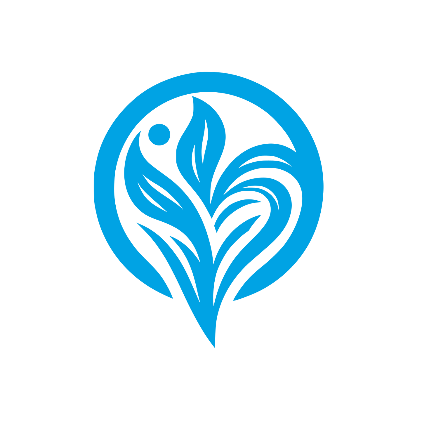 Iris Flower Logo #00a3e4