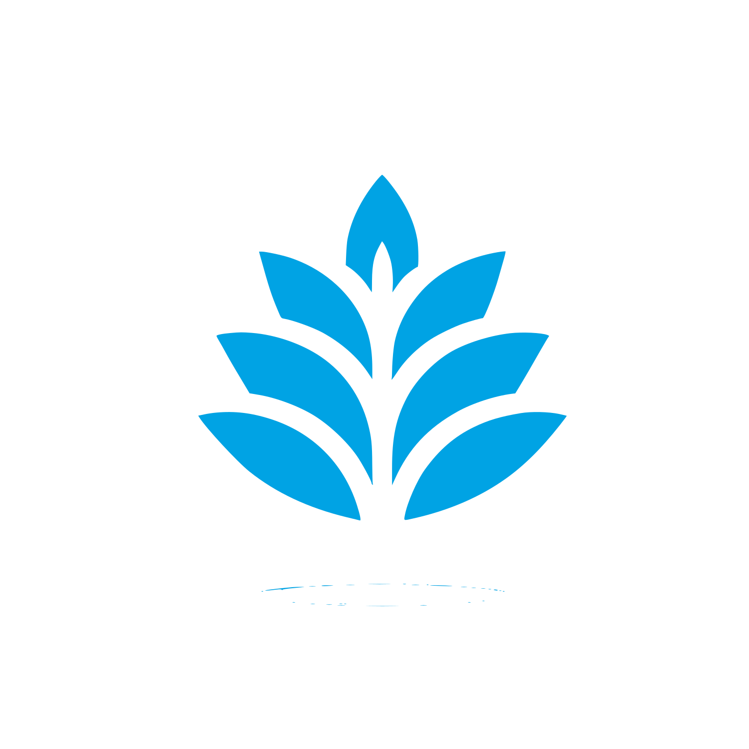 Lavender Leaf Logo #00a3e4