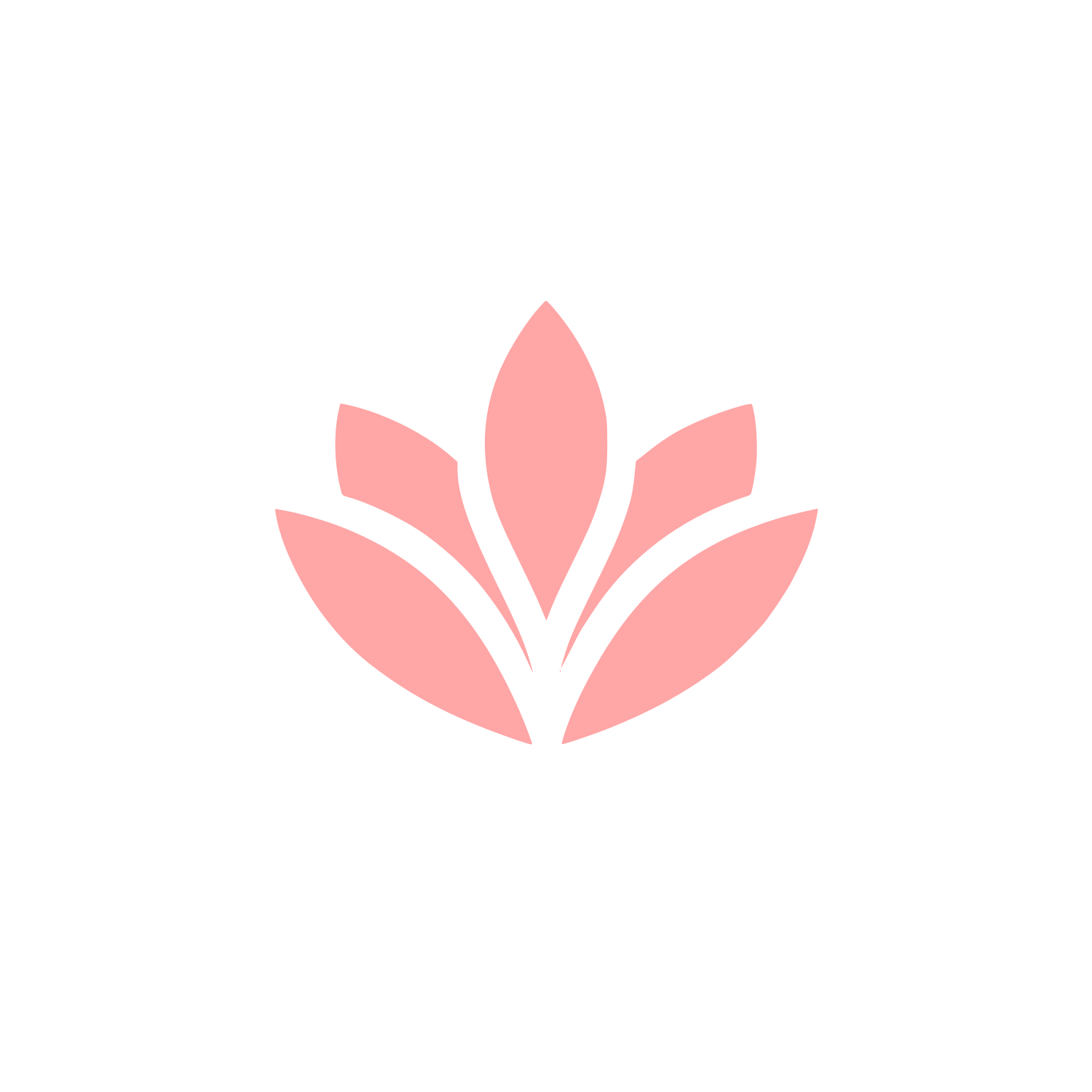 Magnolia Leaf Logo #ffa6a6