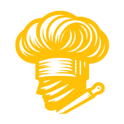 Chef Hat and Knife Logo #FFC107