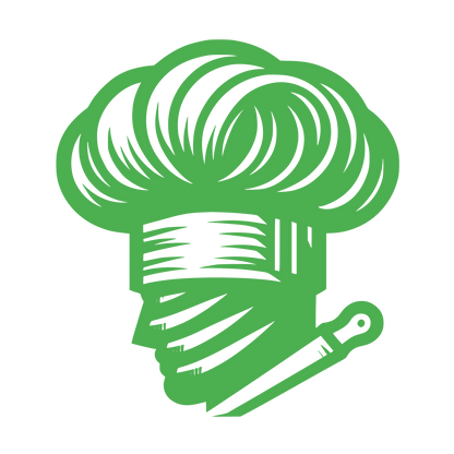 Chef Hat and Knife Logo #4CAF50