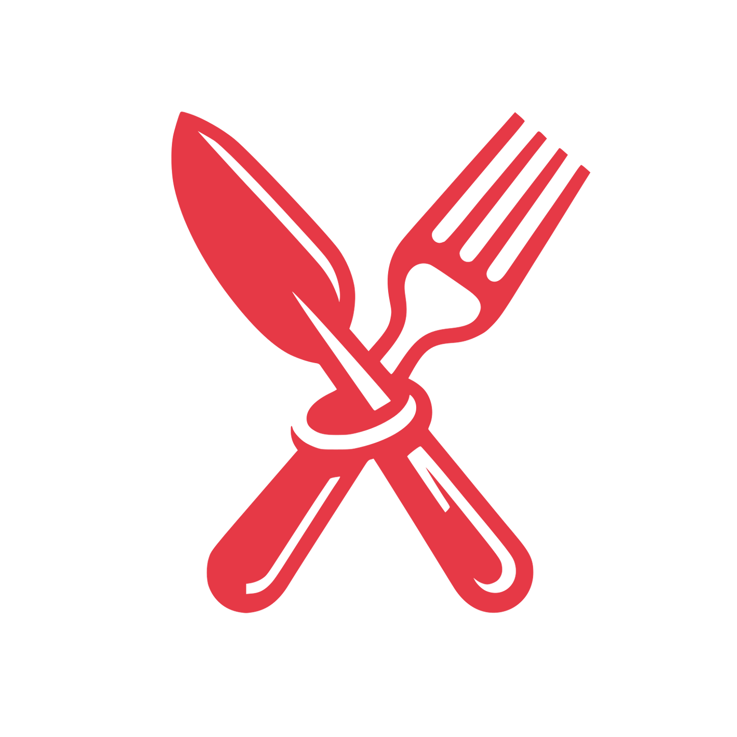 Fork and Knife Logo #E63946