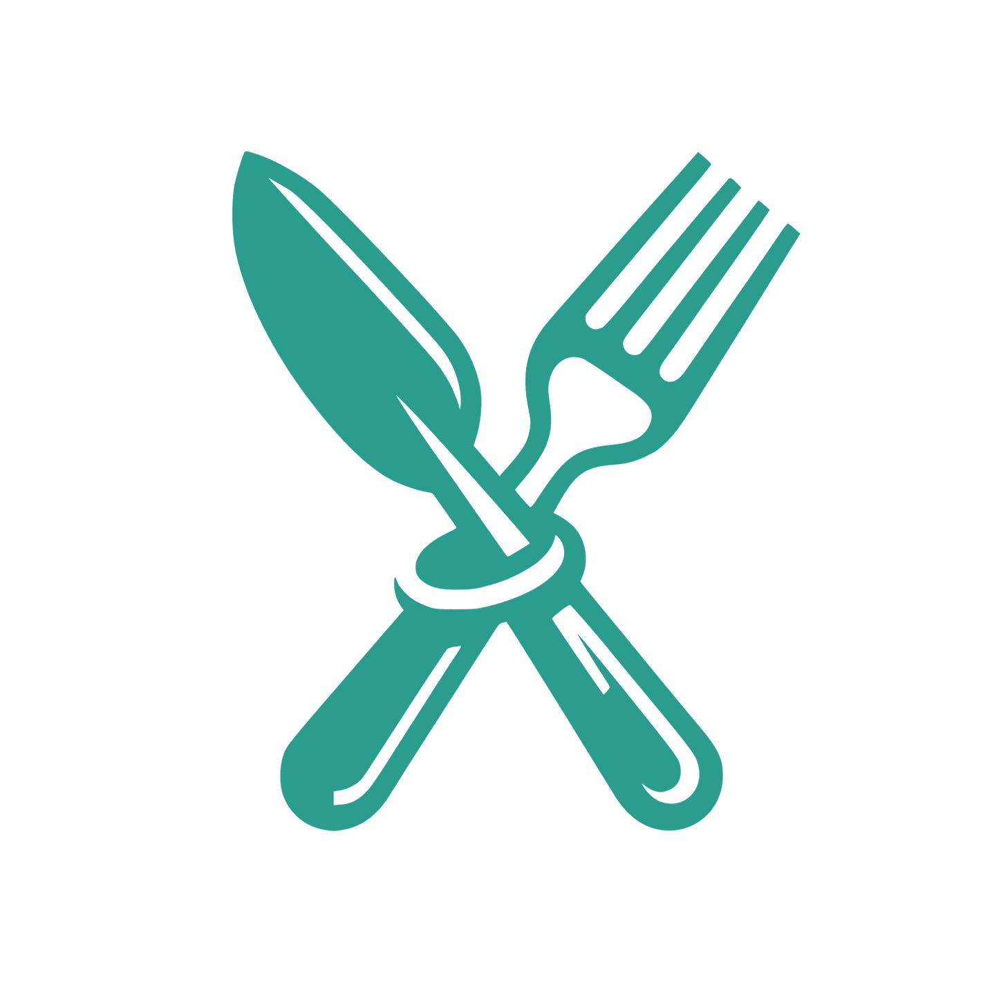 Fork and Knife Logo #2A9D8F