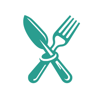Fork and Knife Logo #2A9D8F