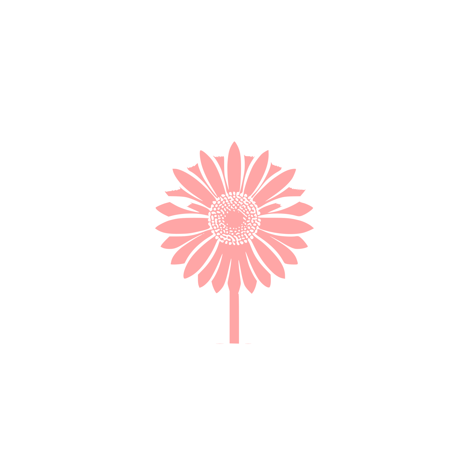 Black Flower Logo #ffa6a6