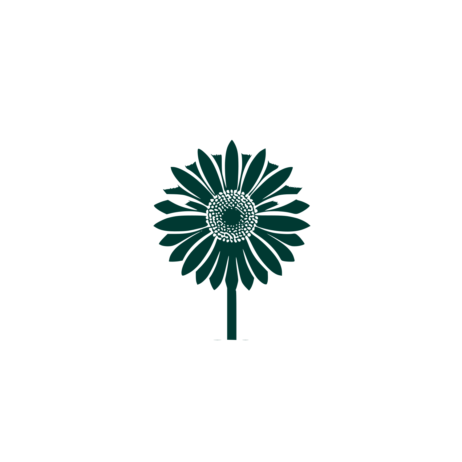 Black Flower Logo #003932