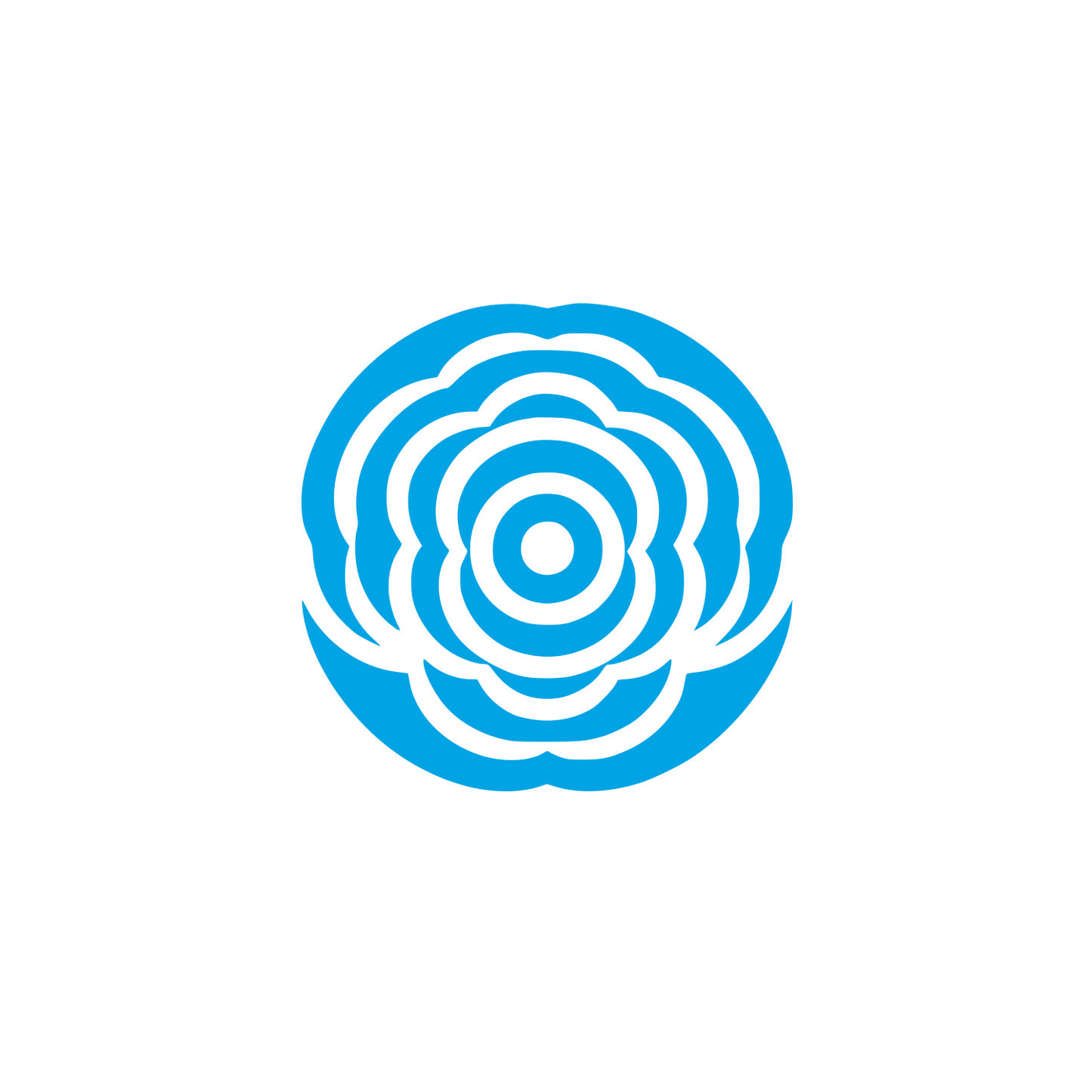 Logo with Floral Design #00a3e4
