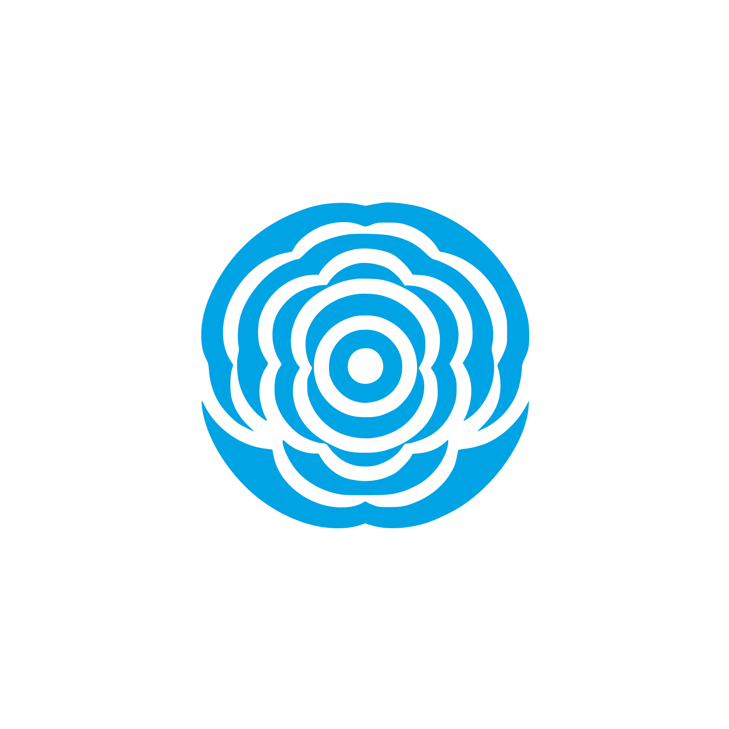 Logo with Floral Design #00a3e4
