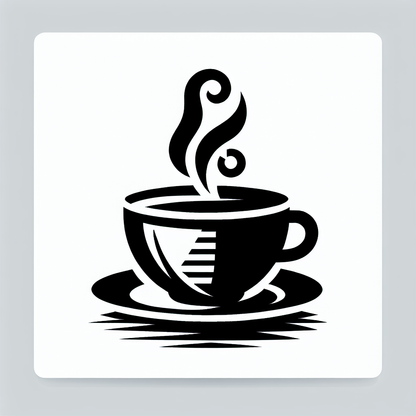 Steaming Coffee Cup Logo