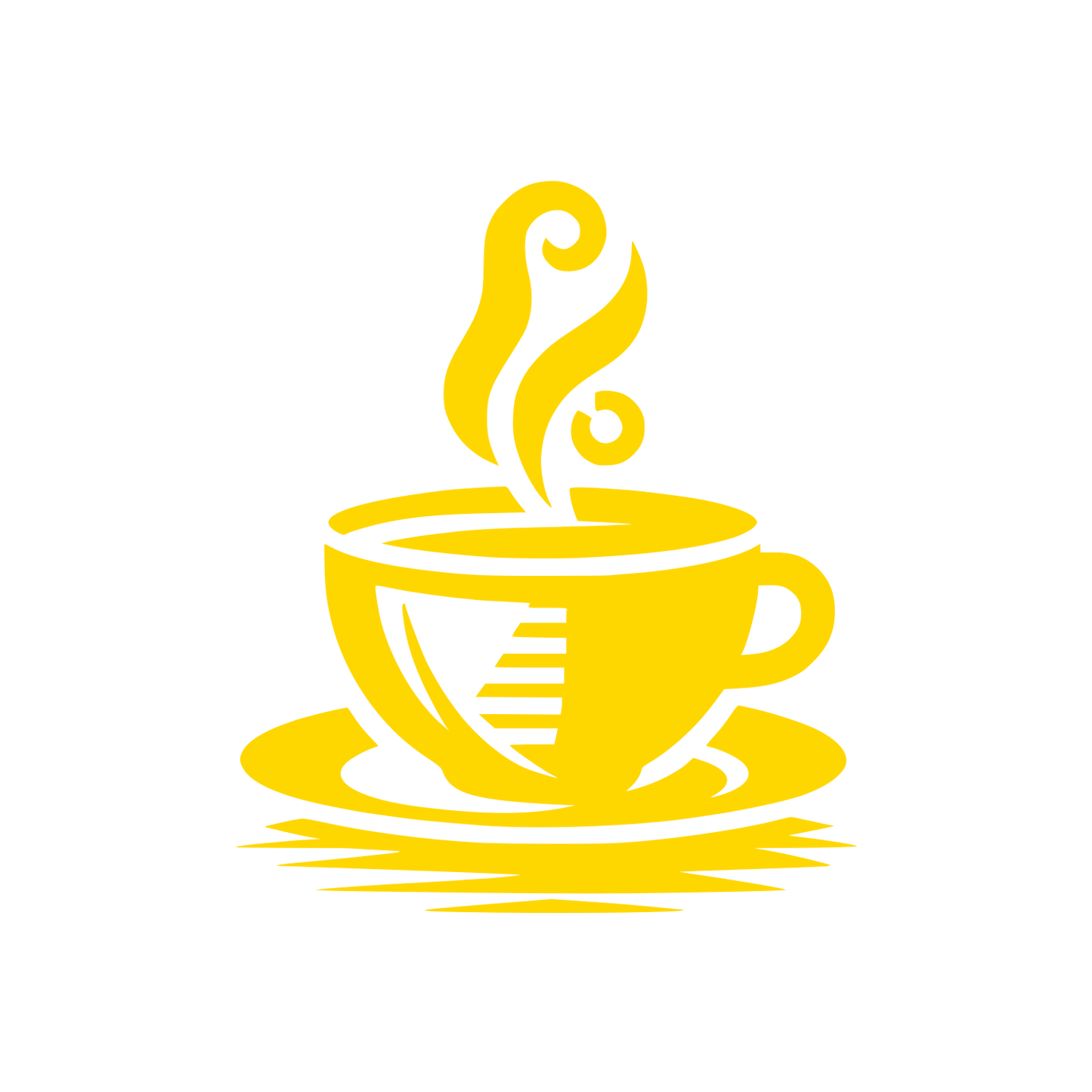 Steaming Coffee Cup Logo #FFD700