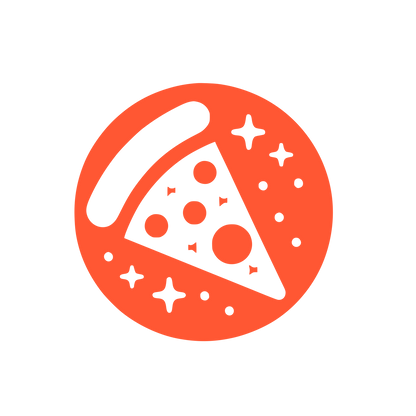 Starry Night Pizza Logo #FF5733
