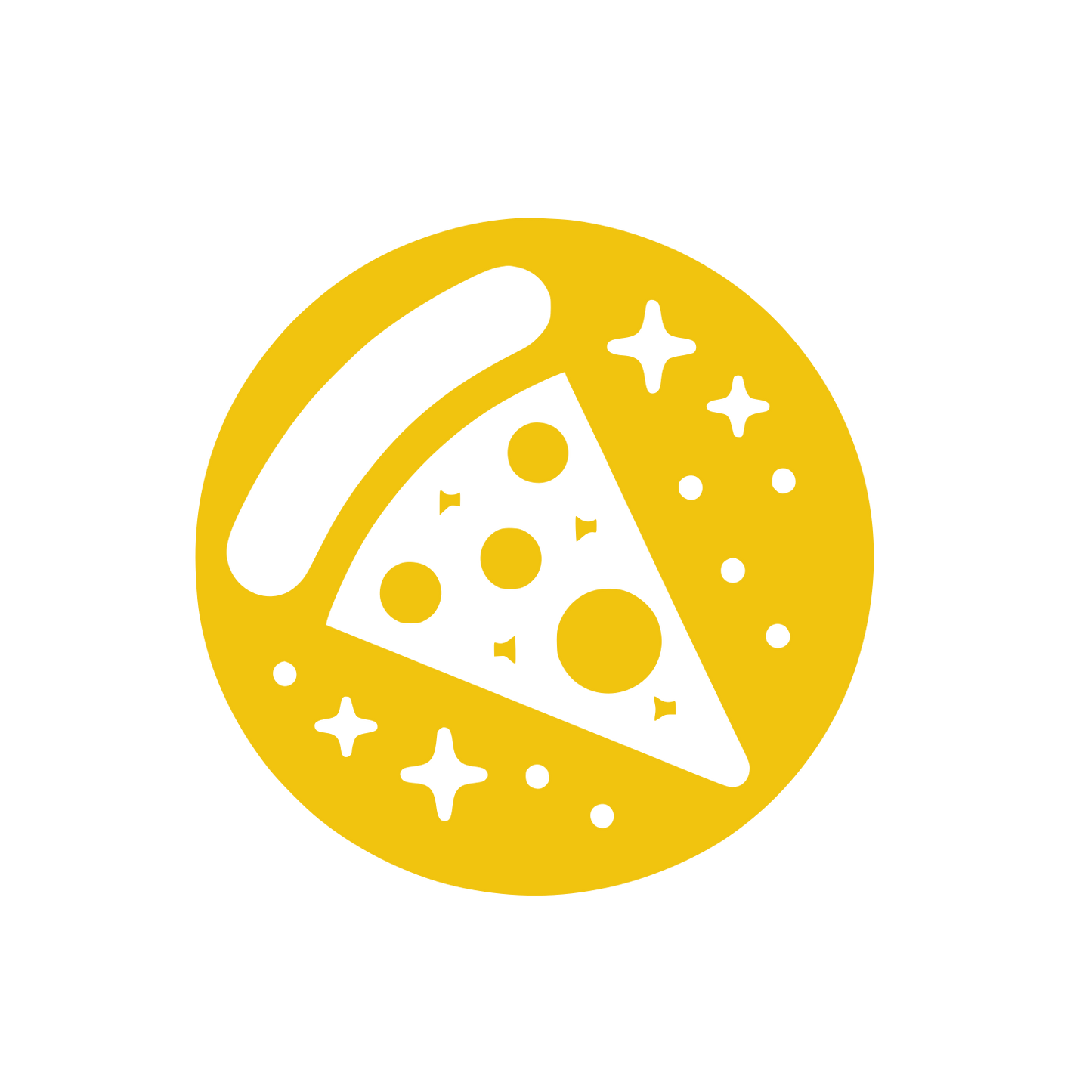 Starry Night Pizza Logo #F1C40F