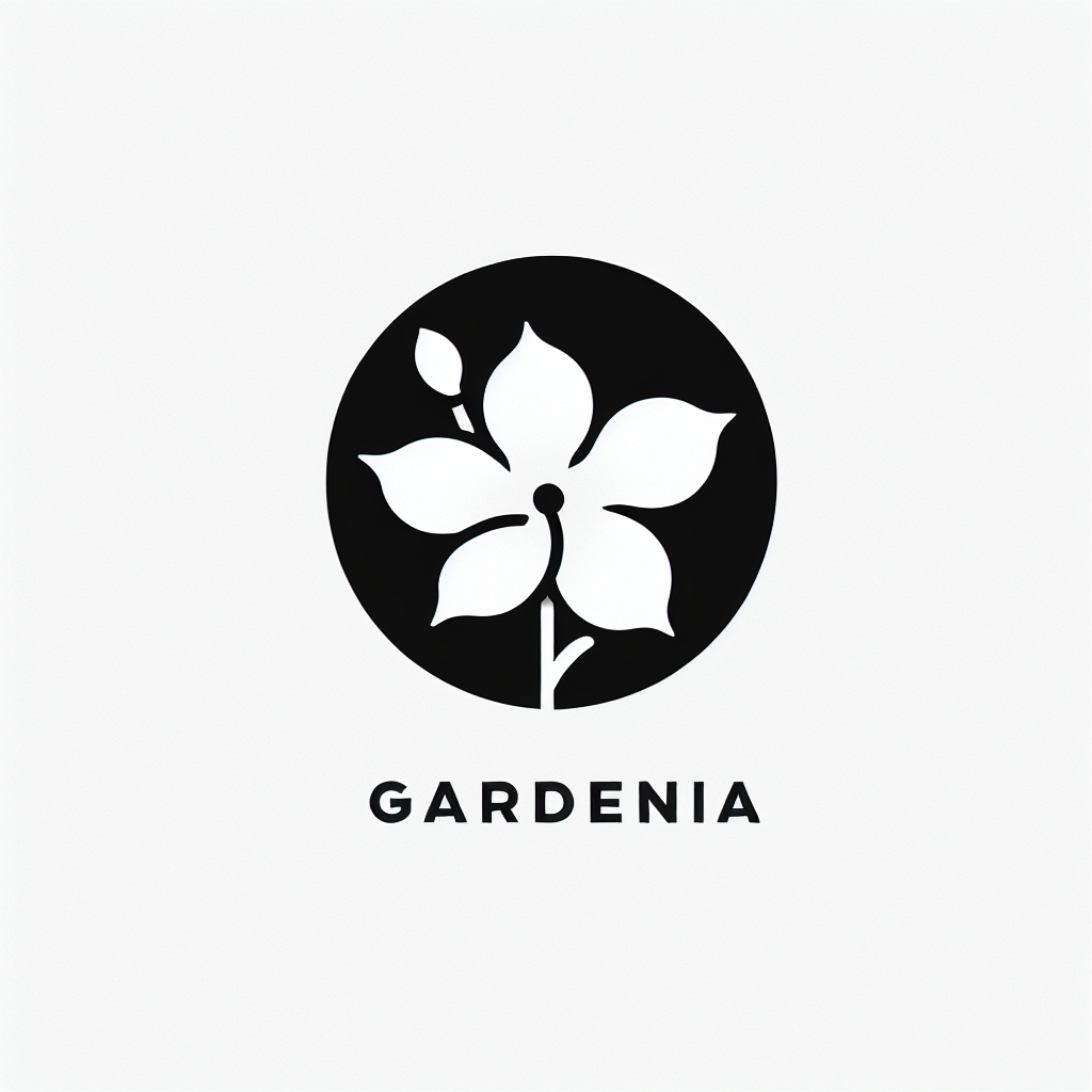 Gardenia Flower Logo