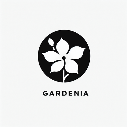 Gardenia Flower Logo