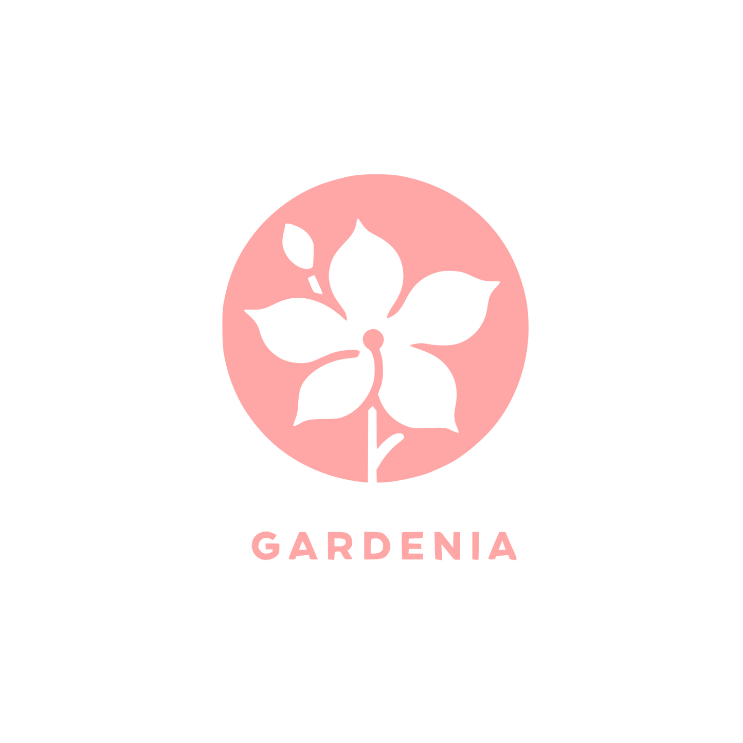 Gardenia Flower Logo #ffa6a6