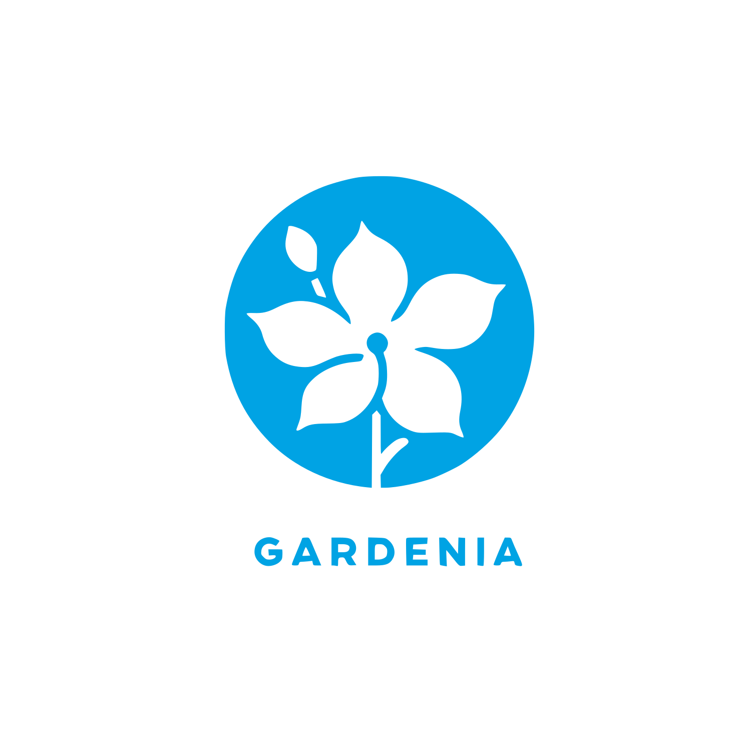 Gardenia Flower Logo #00a3e4