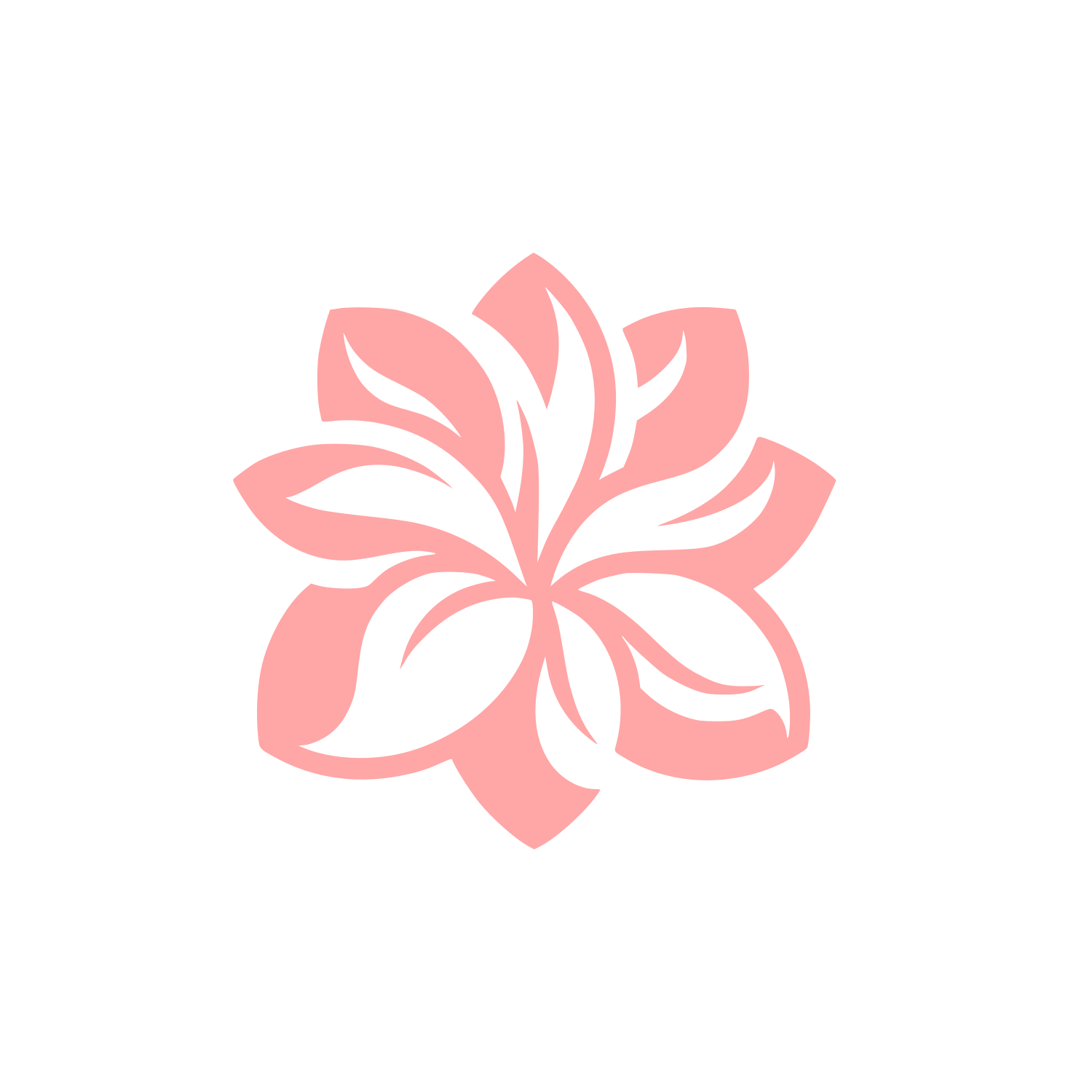 Gardenia Flower Logo #ffa6a6