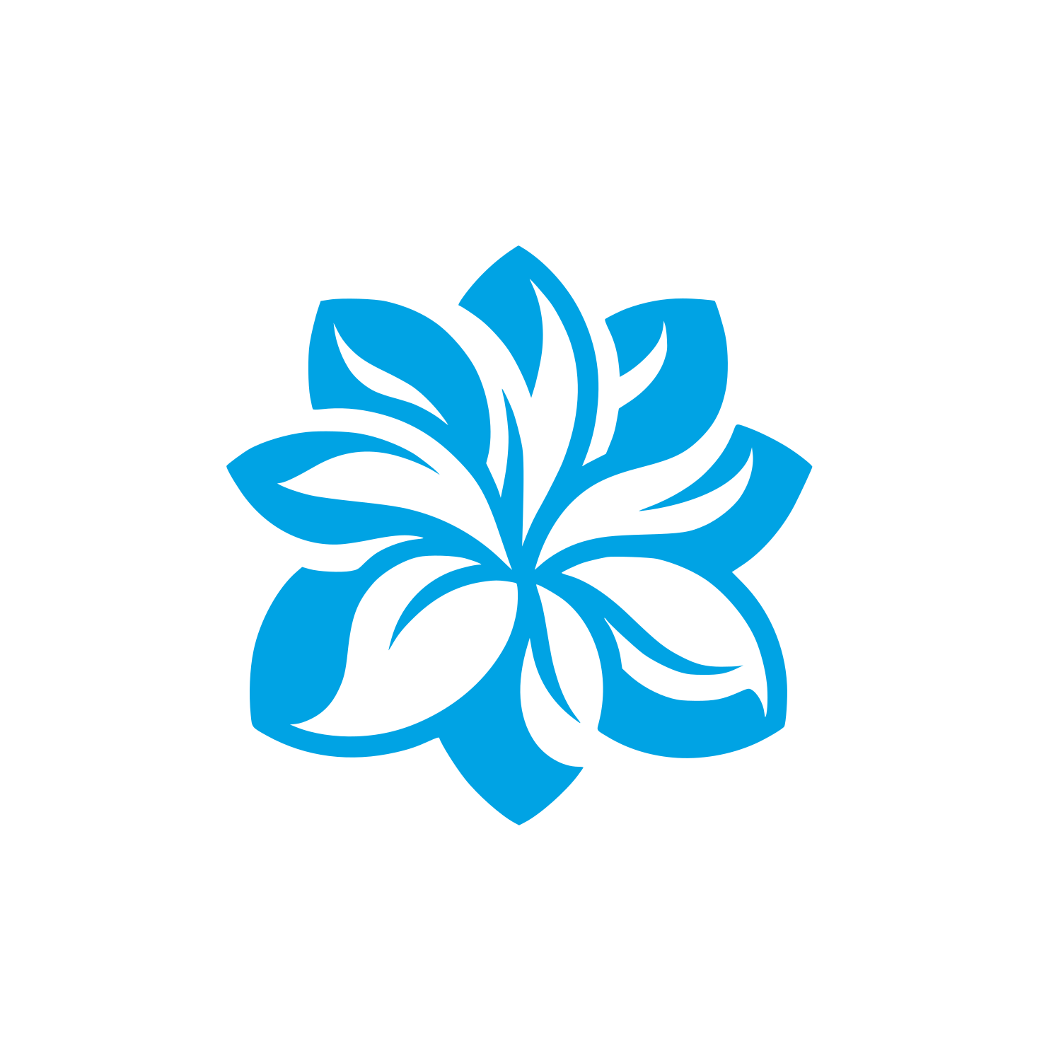 Gardenia Flower Logo #00a3e4