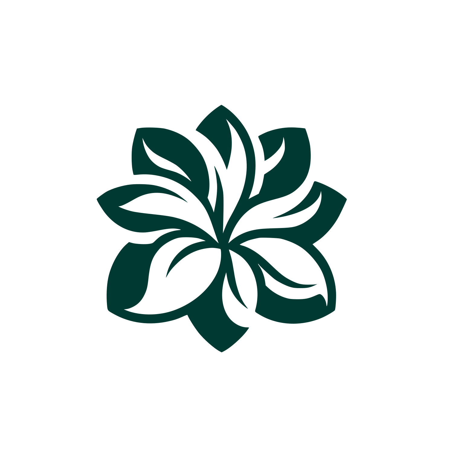 Gardenia Flower Logo #003932