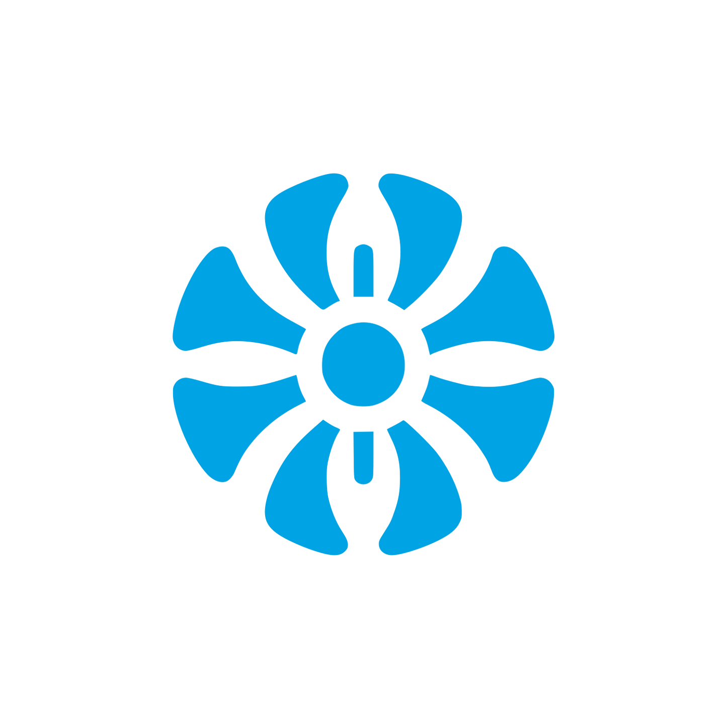 Fan Logo Design #00a3e4