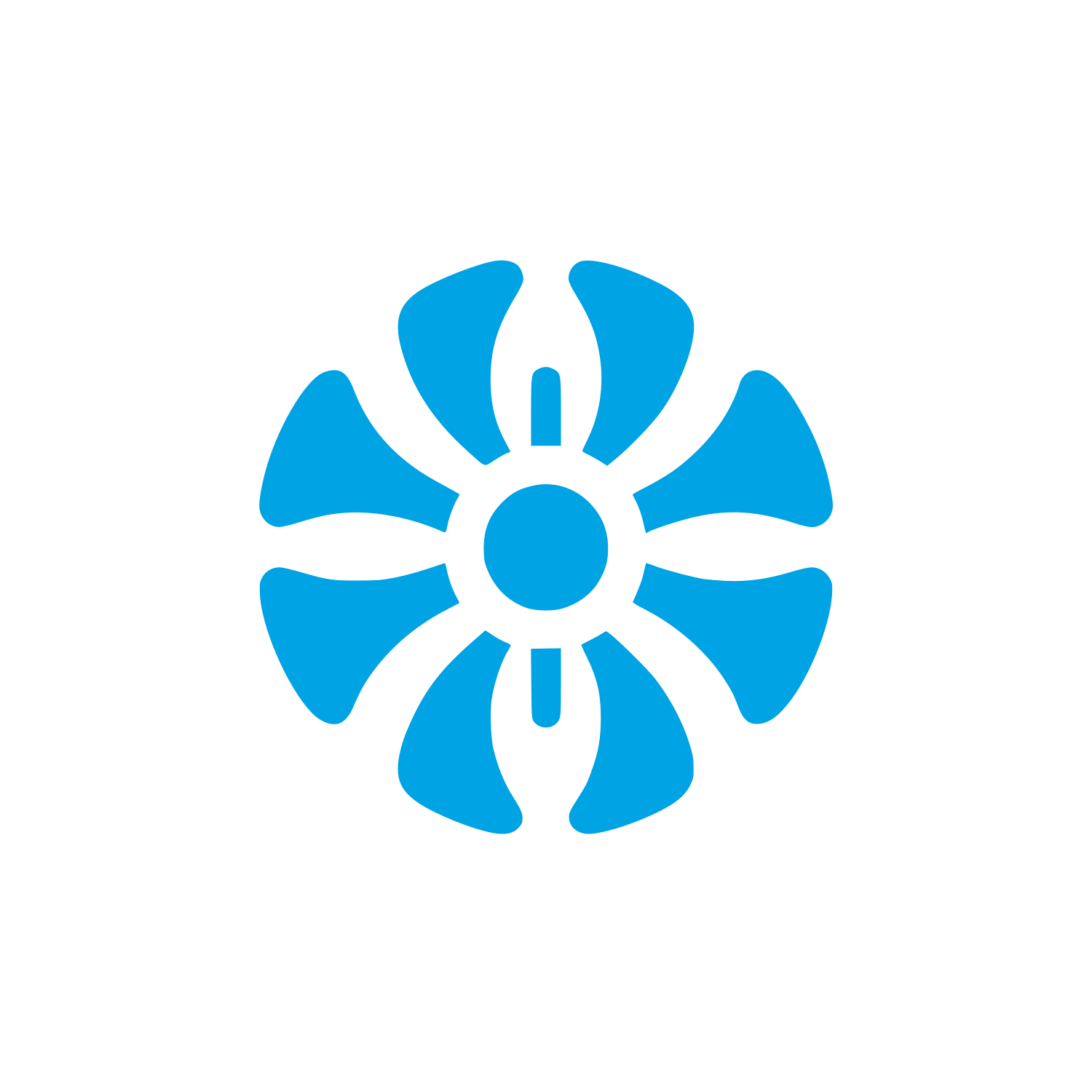 Fan Logo Design #00a3e4