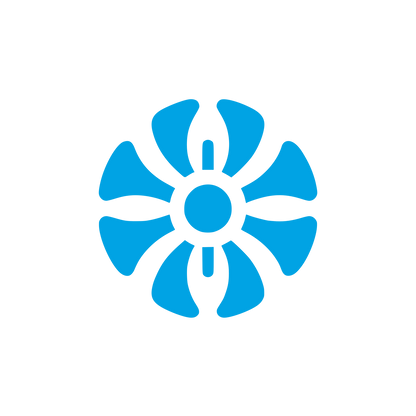 Fan Logo Design #00a3e4