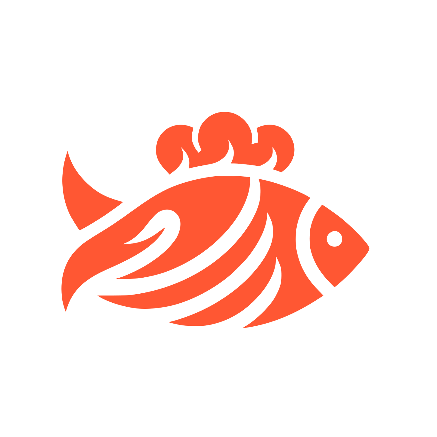 Abstract Fish Logo #FF5733
