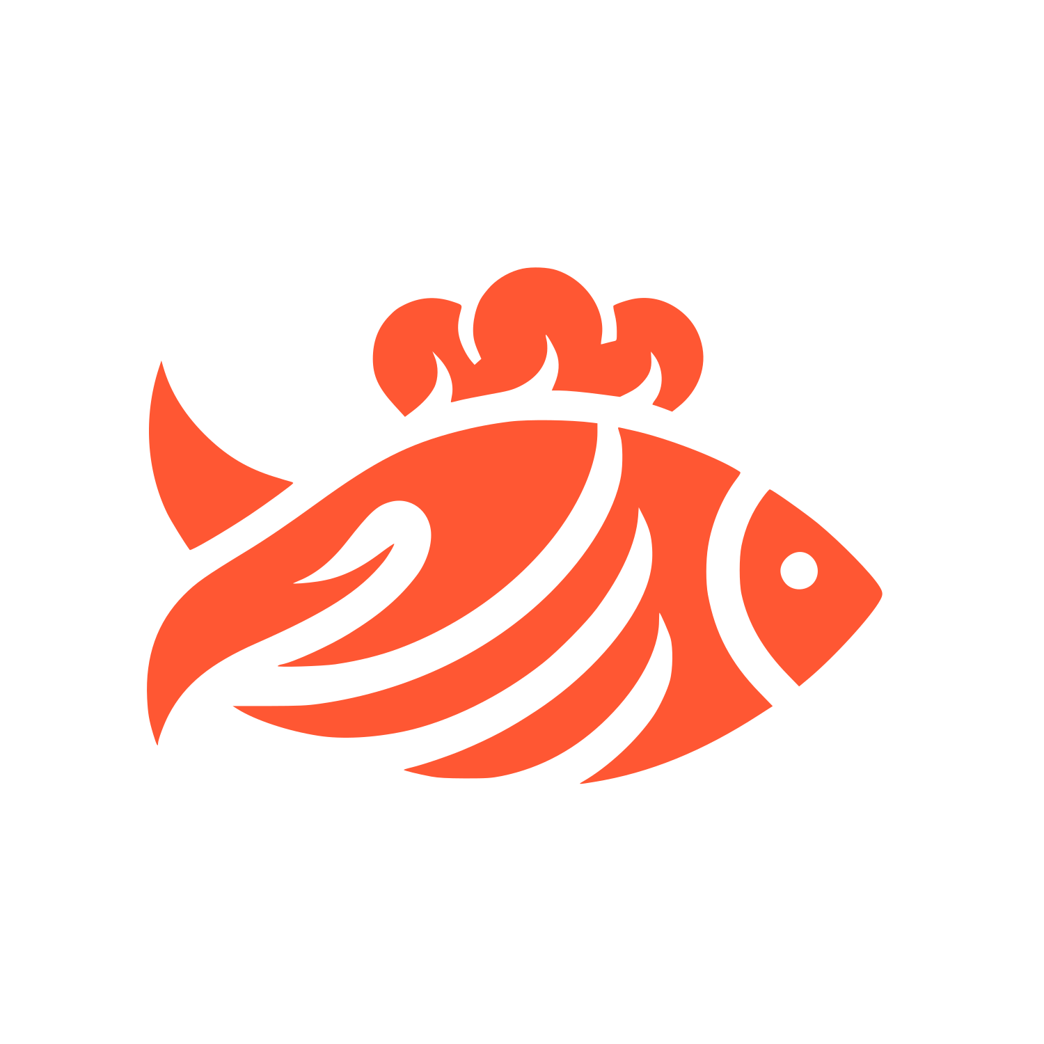 Abstract Fish Logo #FF5733