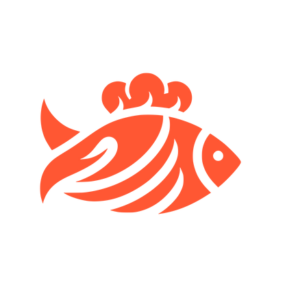 Abstract Fish Logo #FF5733