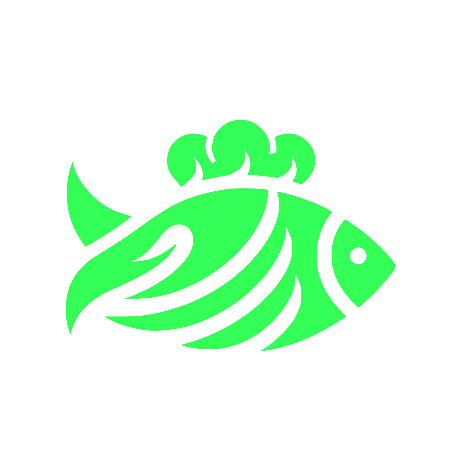 Abstract Fish Logo #33FF57