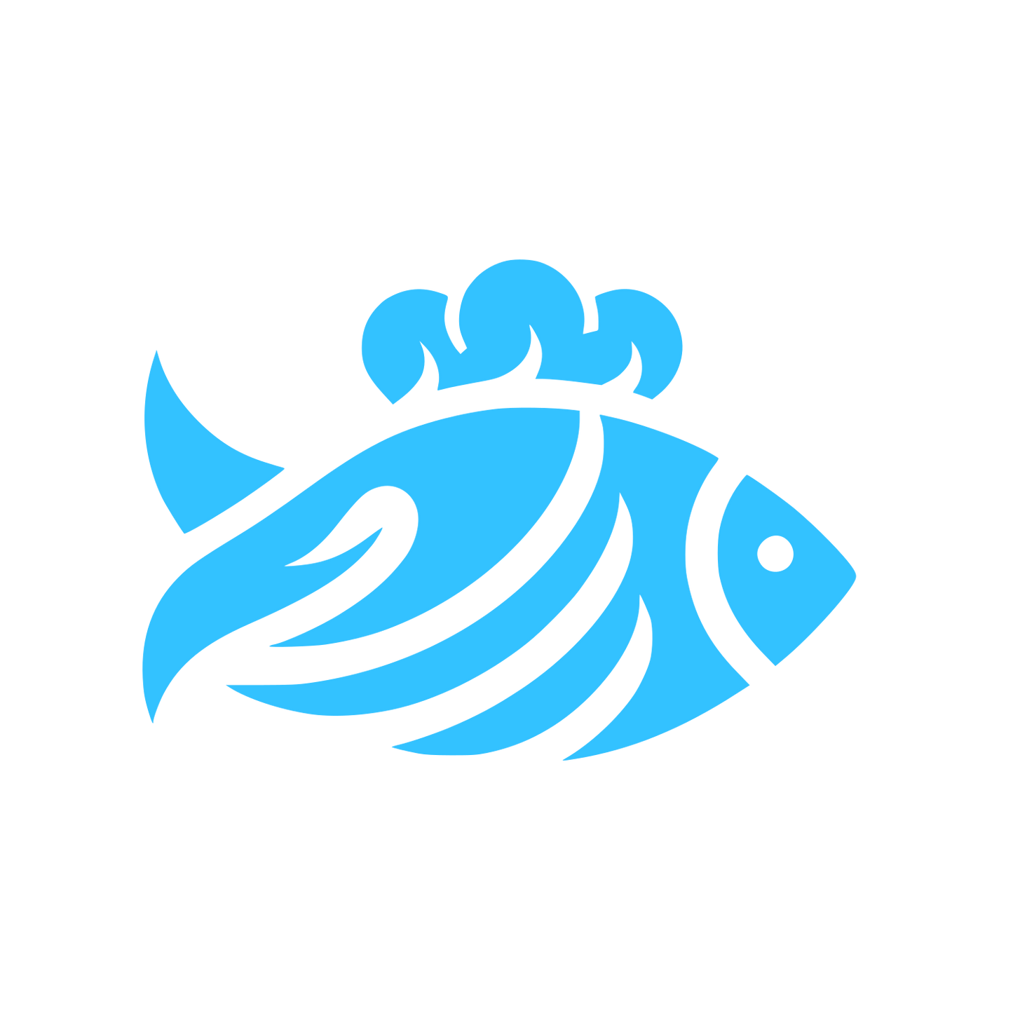 Abstract Fish Logo #33C2FF